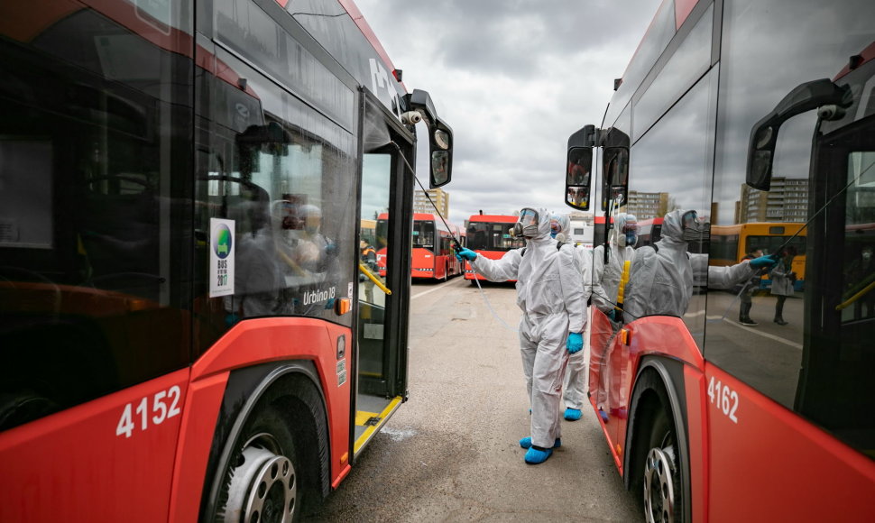 Viešojo transporto dezinfekcija Vilniuje