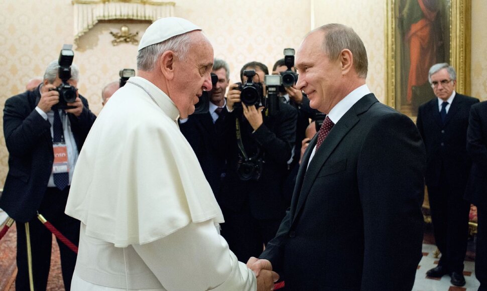 Vladimiras Putinas ir popiežius Pranciškus