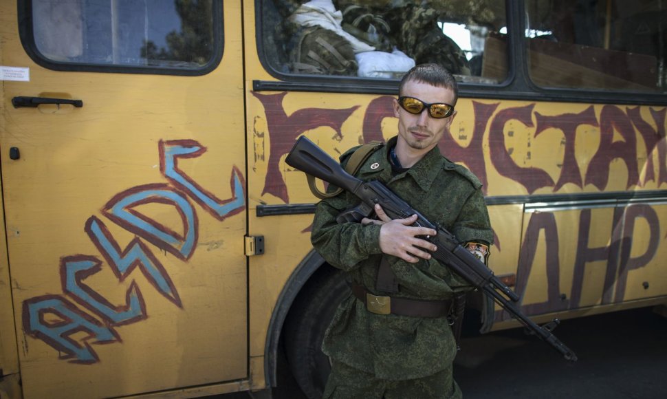 Prorusiškas teroristas rytų Ukrainoje