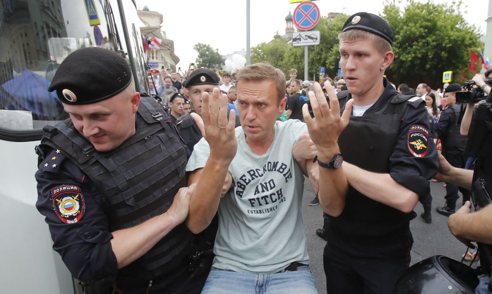 Eitynės Maskvoje prieš teisėsaugos nebaudžiamumą ir korupciją