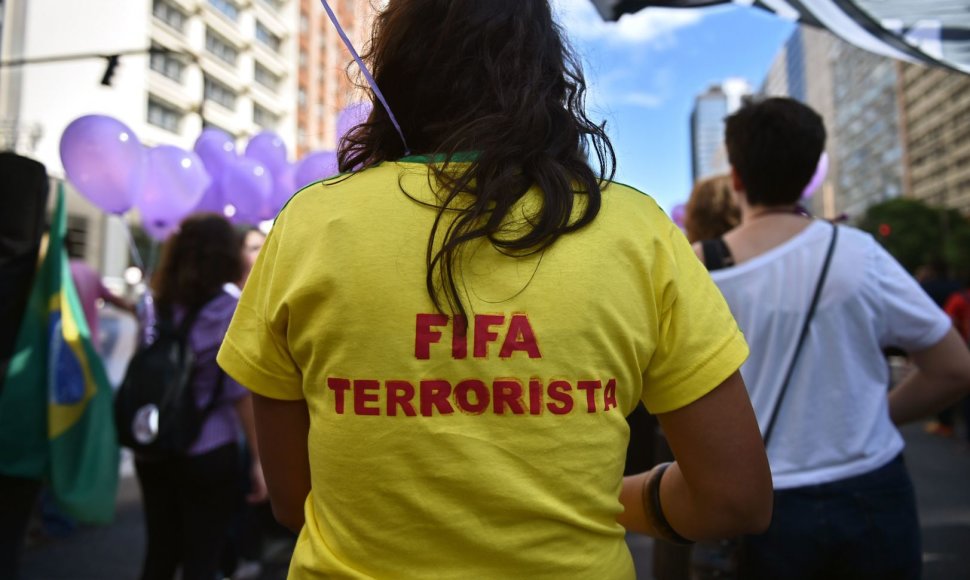 Protestuotoja Brazilijoje
