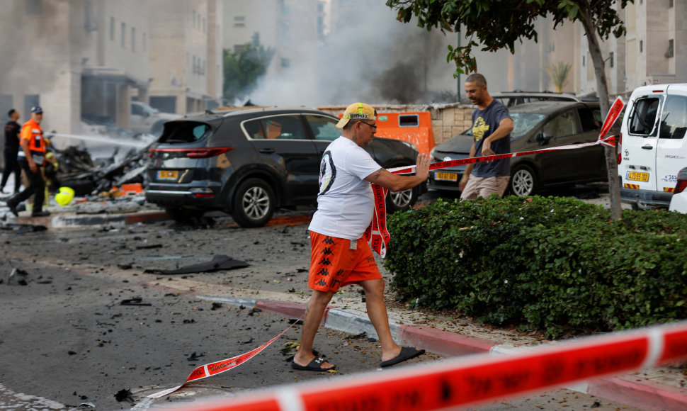 Iš Gazos ruožo į Izraelį paleistos raketos