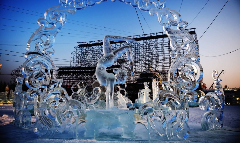 Harbine vykstantis ledo ir sniego skulptūrų festivalis