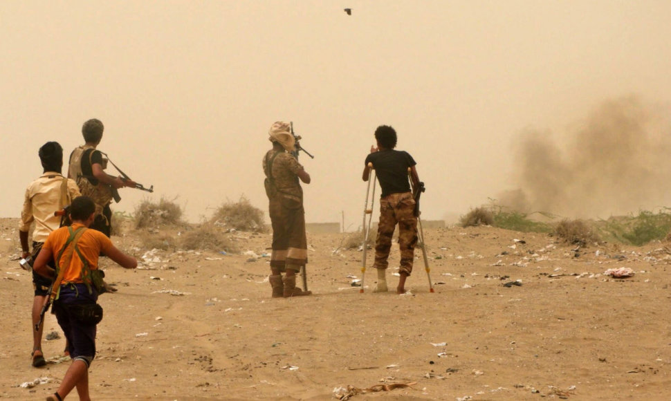 Jemeno sukilėlių ataka prie Chudaidos pareikalavo 12 karių gyvybių