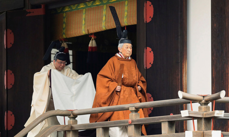 Atsistatydinantis Japonijos imperatorius Akihito