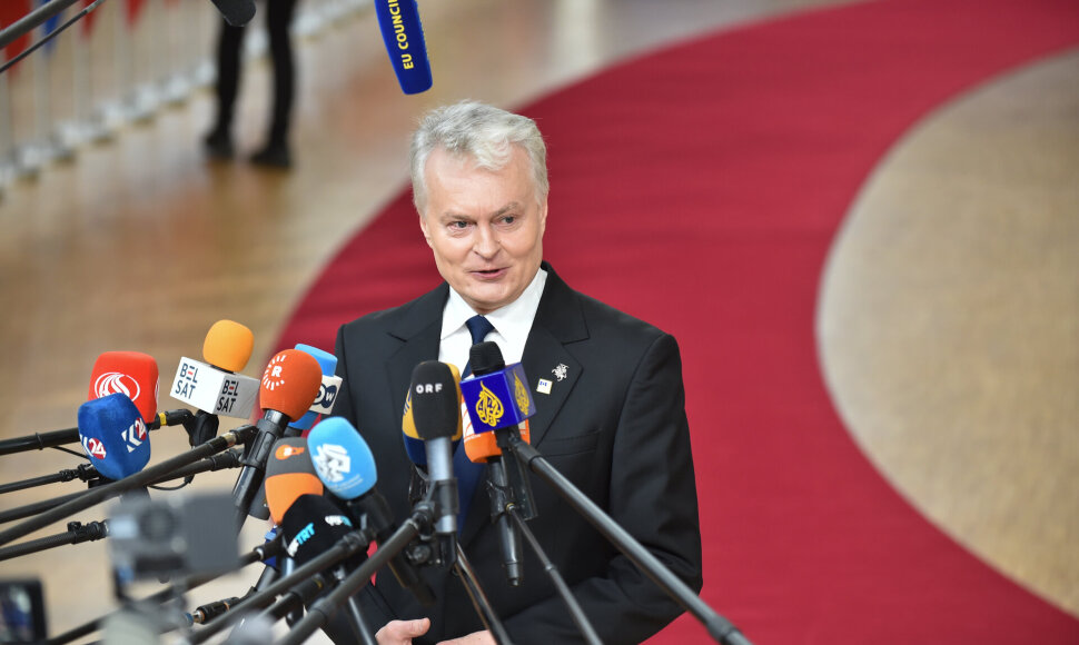 Prezidentas Gitanas Nausėda Briuselyje. Europos Vadovų Tarybos nuotr.
