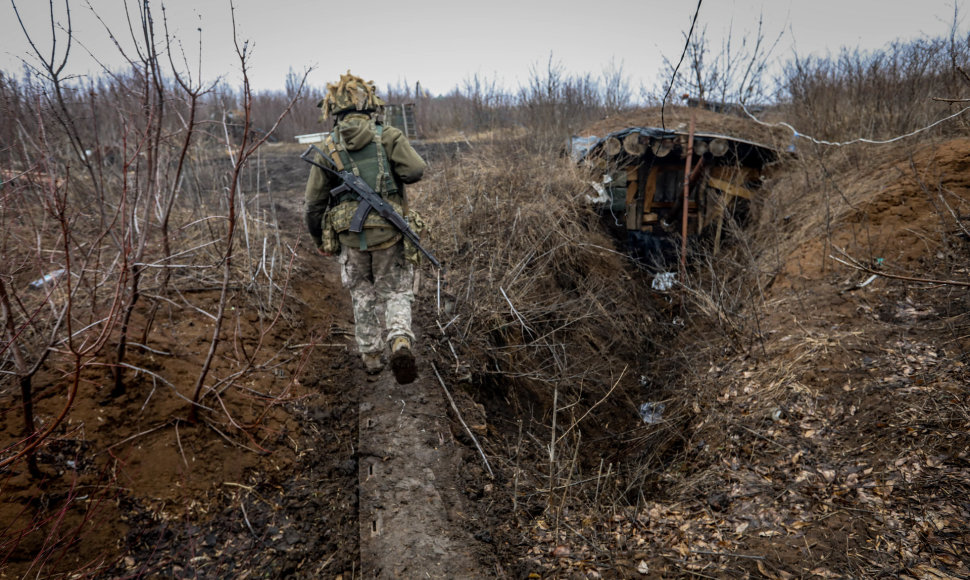 Ukrainos karių gyvenimas priešakinėse fronto linijose 