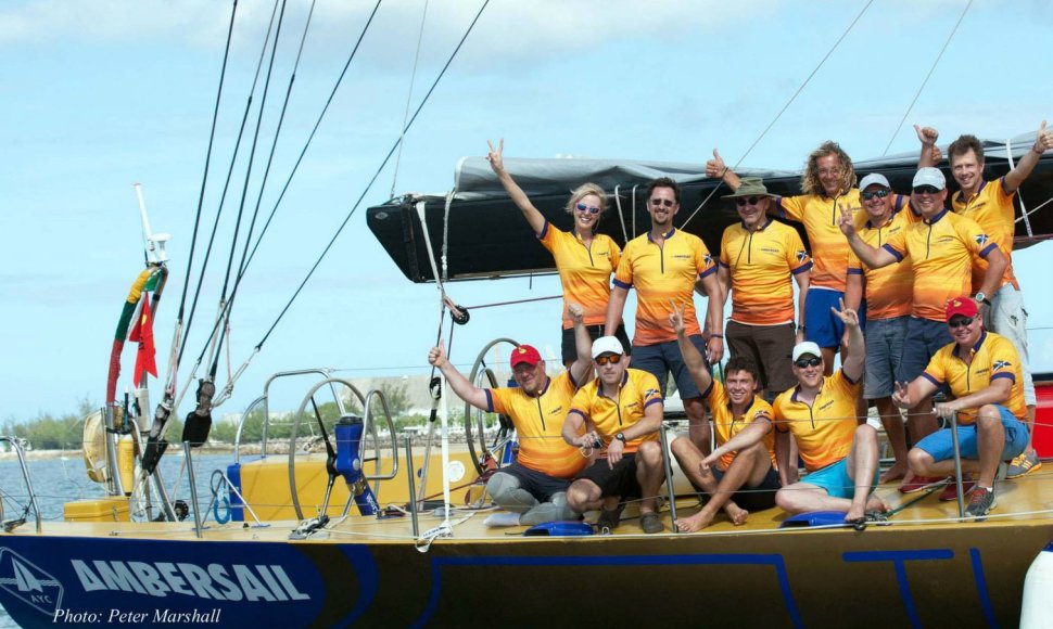 Jachta „Ambersail“ startavo Karibų regatoje  2015 m. sausio 21 d. 
