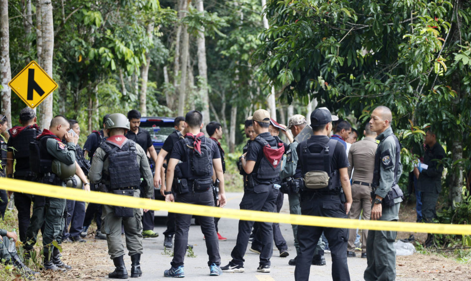 Tailando policininkai išpuolio vietoje