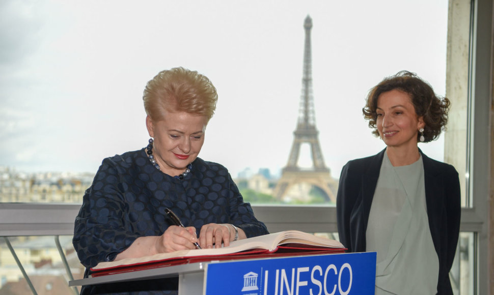 Prezidentė susitiko su Jungtinių Tautų Švietimo, mokslo ir kultūros organizacijos UNESCO generaline direktore Audrey Azoulay