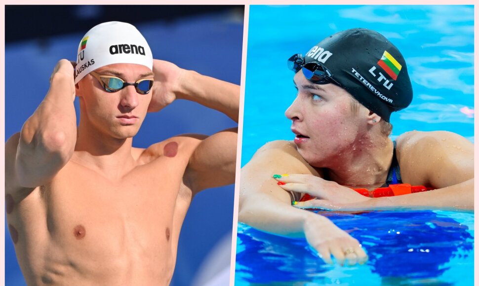 Andrius &Scaron;idlauskas ir Kotryna Teterevkova renkasi skirtingus akinukus.