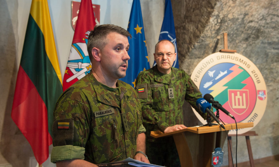 Spaudos konferencija apie busimas karines pratybas Lietuvoje