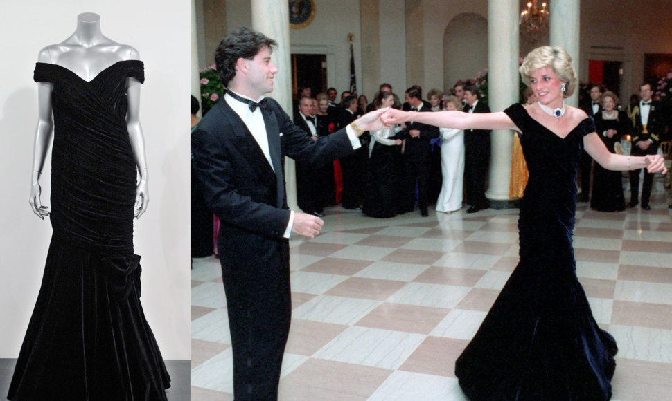 Suknelė, kuria vilkėdama princesė Diana šoko su Johnu Travolta