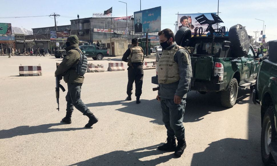 Kabulo policininkai įvykio vietoje