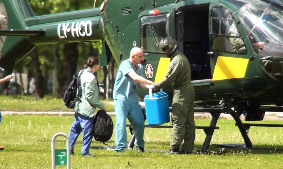  Į Vilnių sraigtasparniu atskraidintas donoro organas