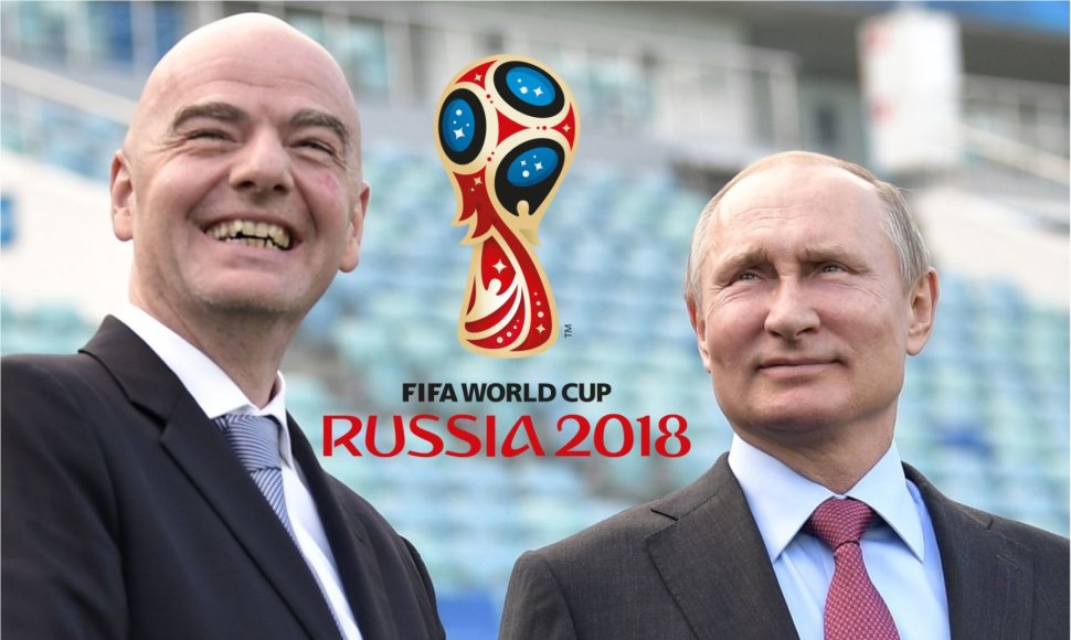 Gianni Infantino ir Vladimiras Putinas