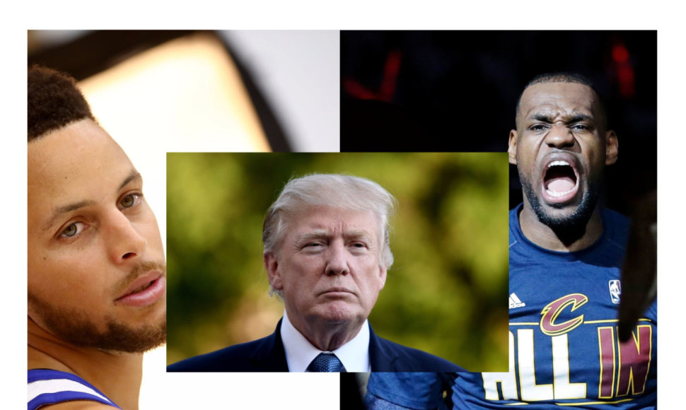 Stephenas Curry, Donaldas Trumpas ir LeBronas Jamesas