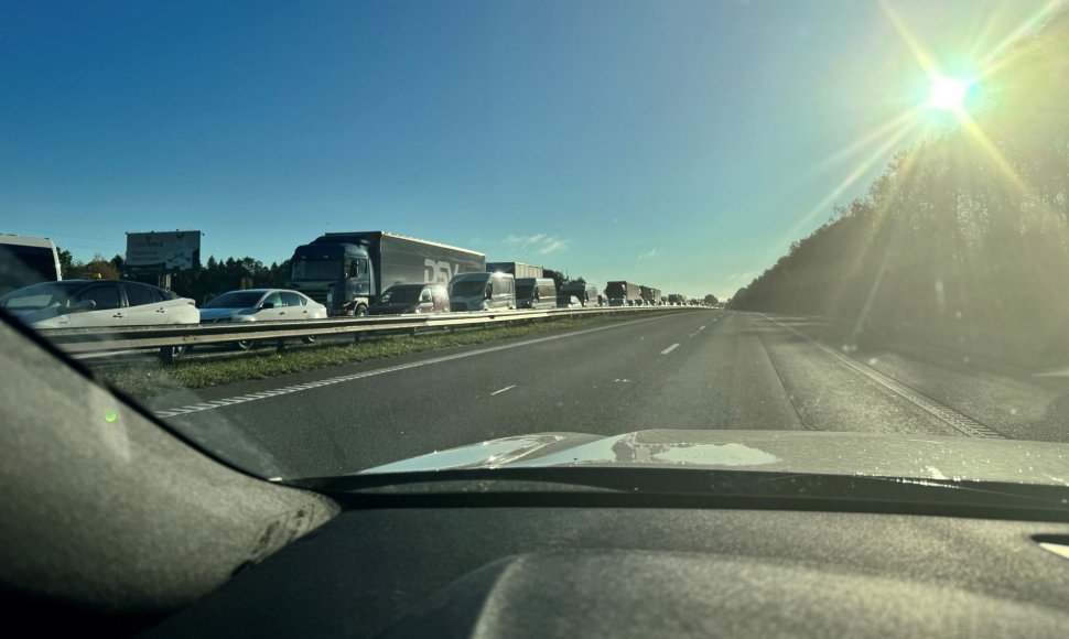 Spūstis autostradoje Vilnius-Kaunas