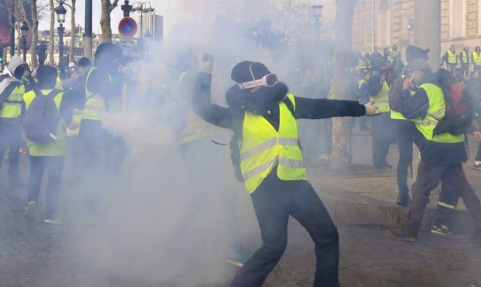 Šeštadienio protestai Prancūzijoje