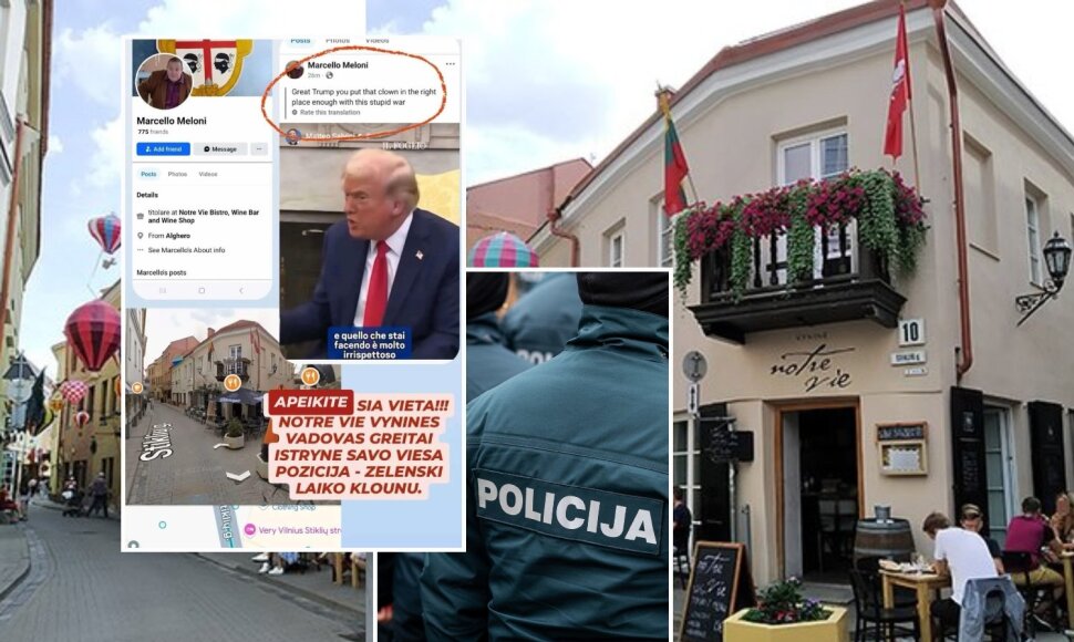 Vyninė &bdquo;Notre Vie&ldquo;, socialinių tinklų įra&scaron;as, policija