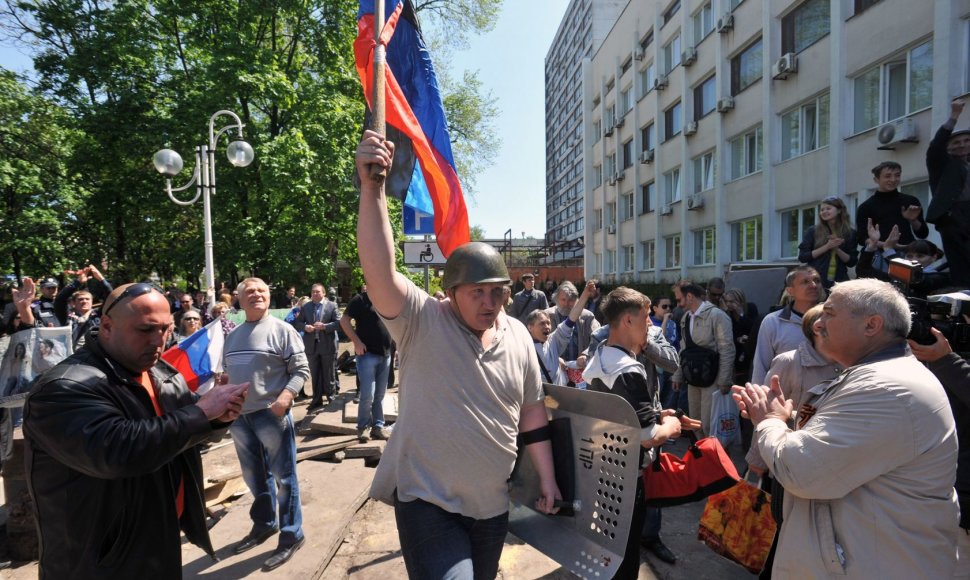 Prorusiški aktyvistai Mariupolio mieste
