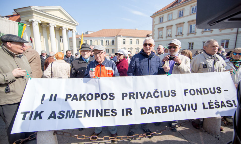 Pensininkams atstovaujančių organizacijų mitingas