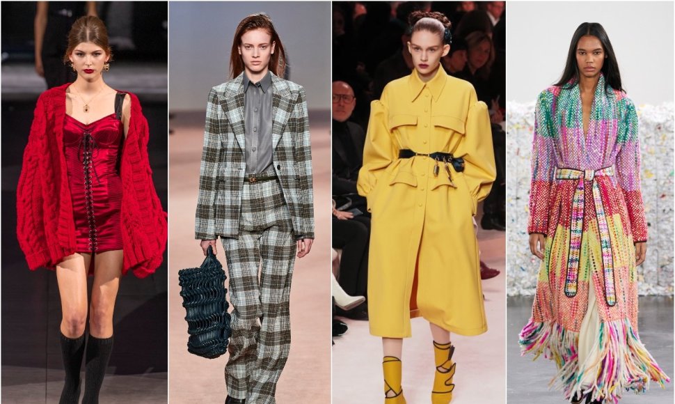 „Dolce & Gabbana“, „Salvatore Ferragamo“, „Fendi“, „Gabriela Hearst“ 2020–2021 m. rudens ir žiemos kolekcijų modeliai