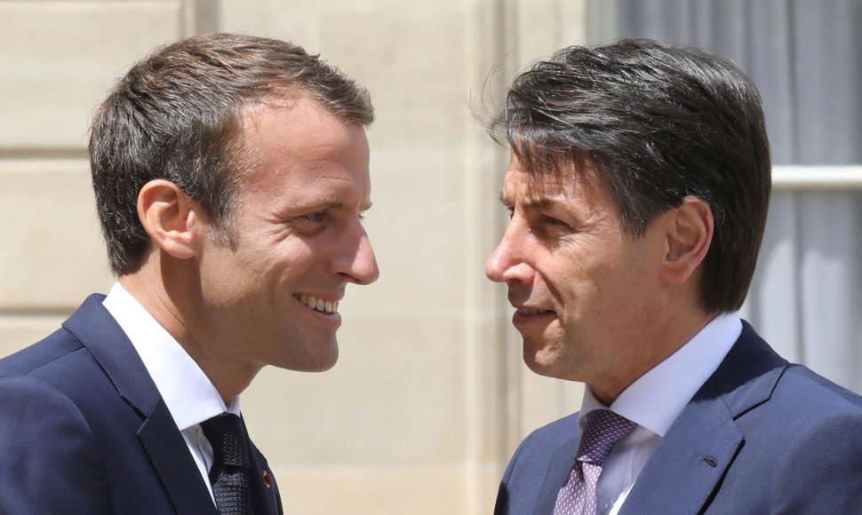 Emmanuelis Macronas ir Giuseppe Conte