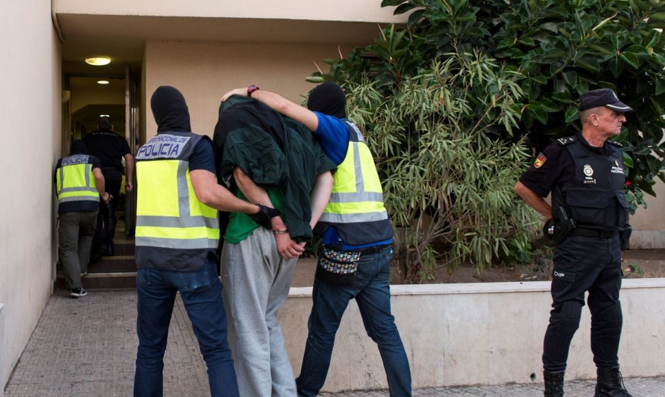 Ispanijos policija veda sulaikytąjį
