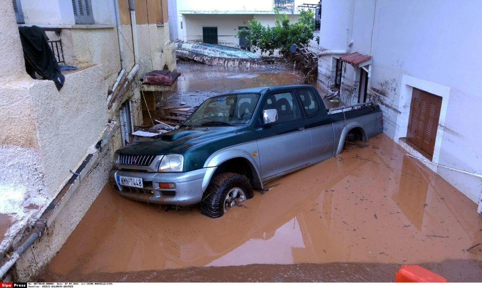 Potvynio pasekmės Graikijoje