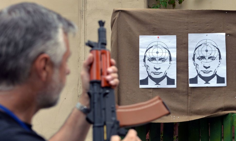 Taikinys su Rusijos prezidento Vladimiro Putino portretu