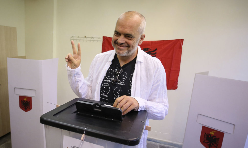 Albanijos socialistas premjeras Edi Rama 
