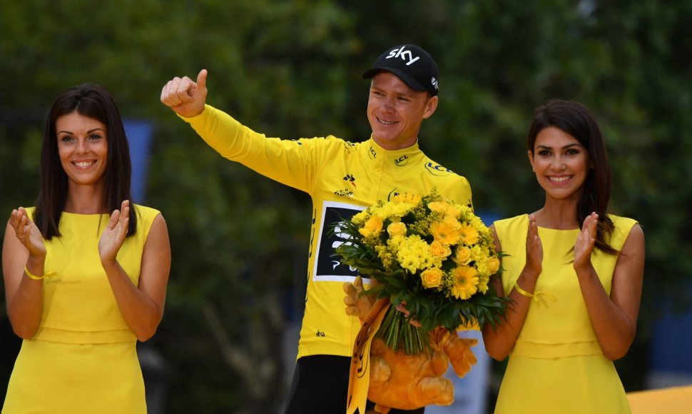 Chrisas Froome'as triumfavo „Tour de France“ dviračių lenktynėse.