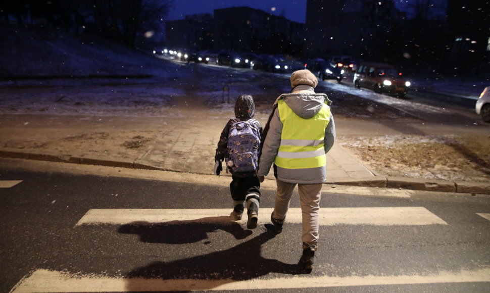 Senjorai padės Vilniaus moksleiviams kirsti gatvę
