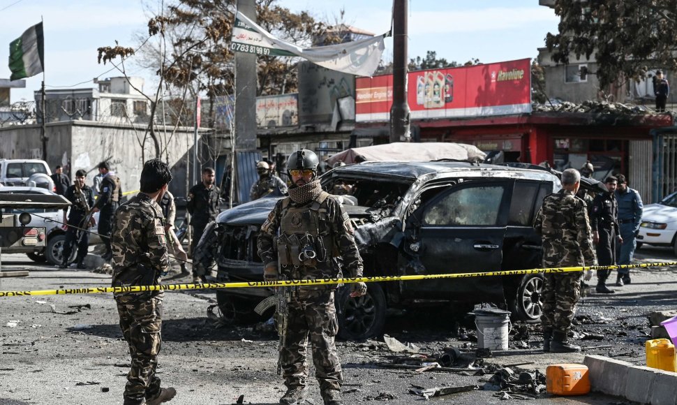 Vieno sprogimų vieta Kabule