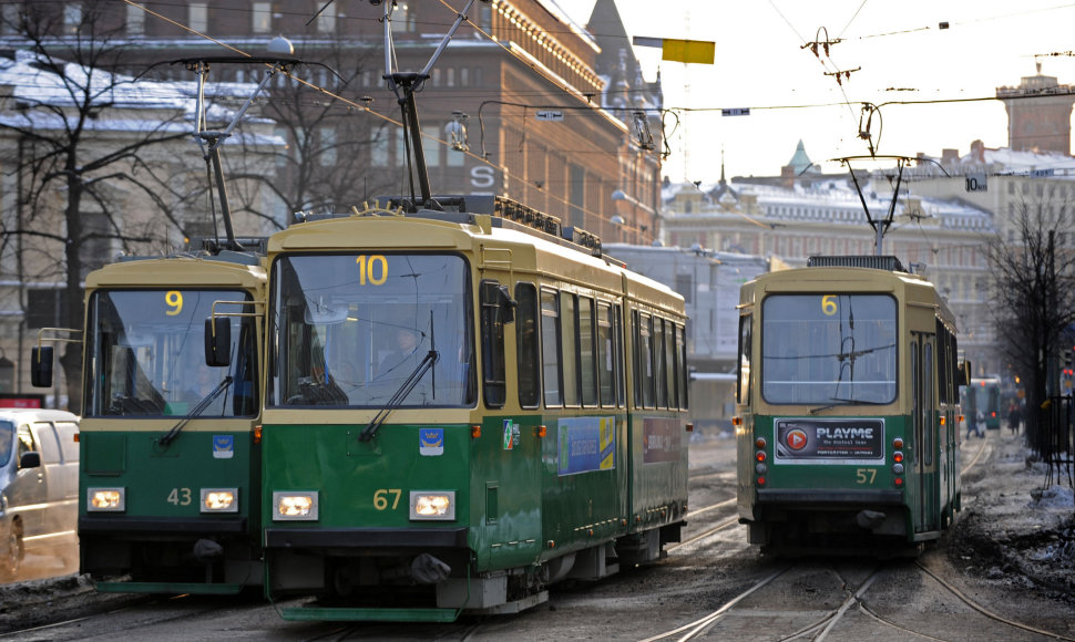 Tramvajai Helsinkyje