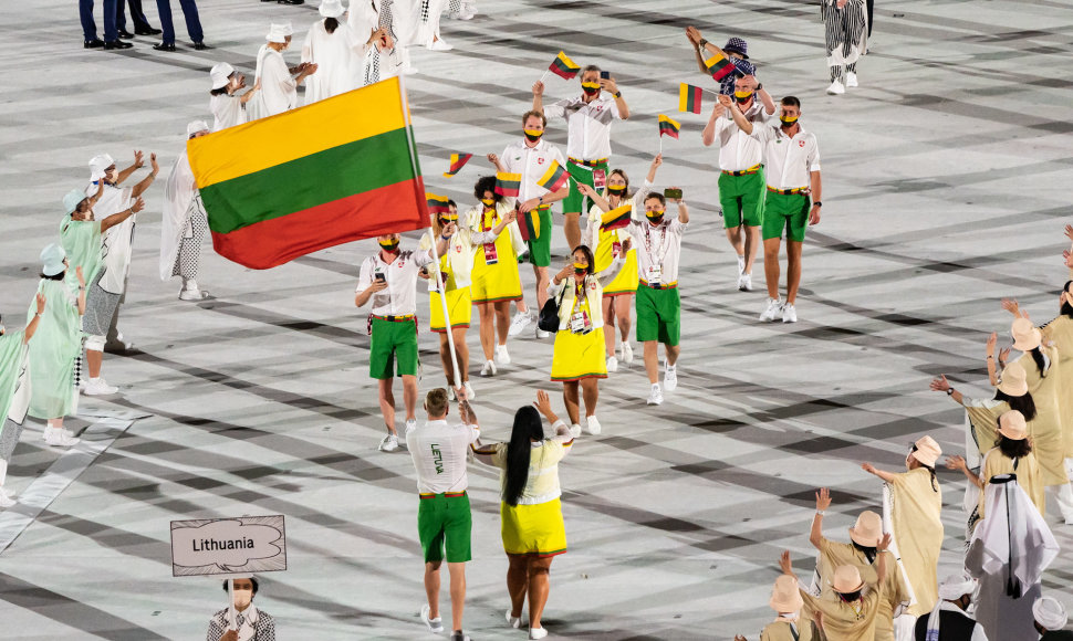 Lietuviai Tokijo olimpinių žaidynių atidaryme