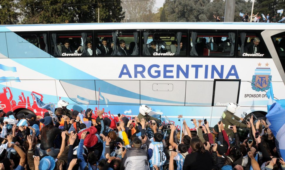 Argentinos futbolo rinktinė sugrįžo namo