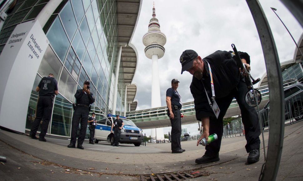 G-20 susitikimui Hamburge ruošiasi visos Vokietijos policija