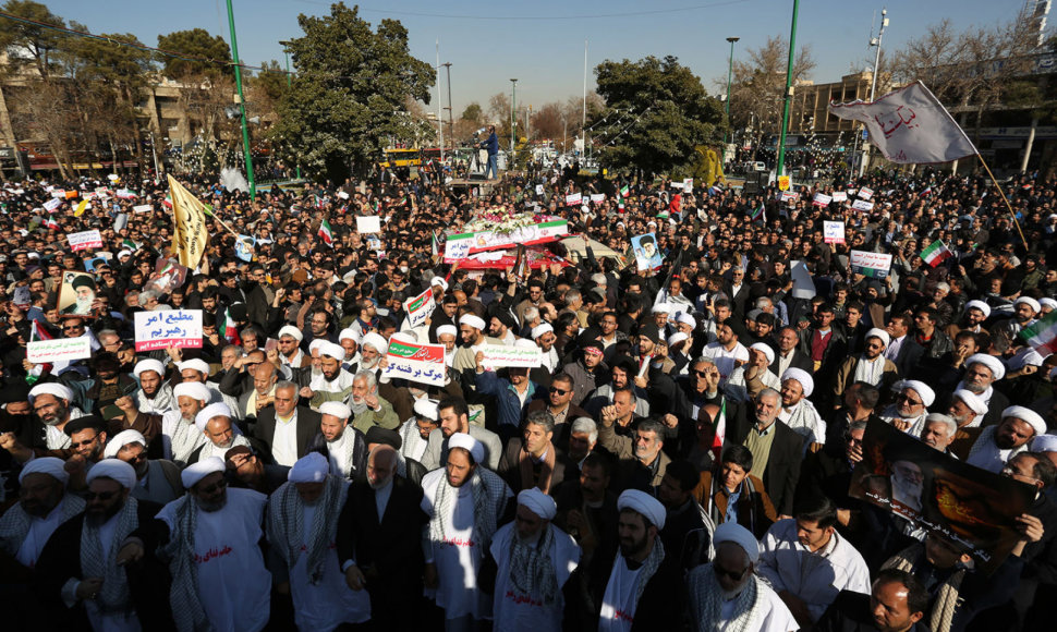 Vyriausybę palaikanti demonstracija Irane