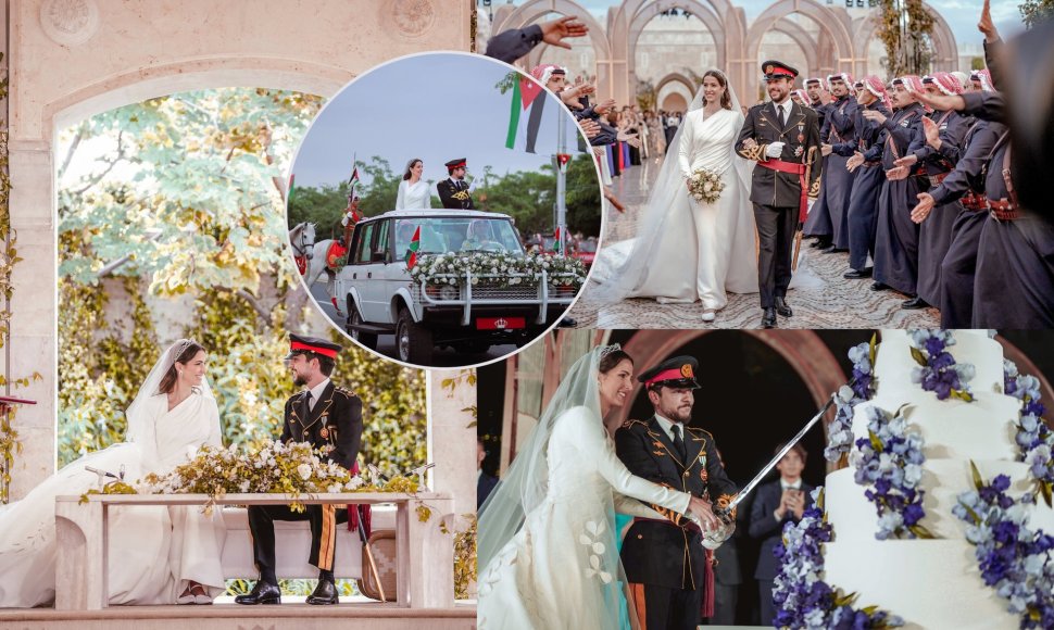 Jordanijos sosto įpėdinis princas Husseinas bin Abdullah susituokė su architekte Rajwa Al Seif