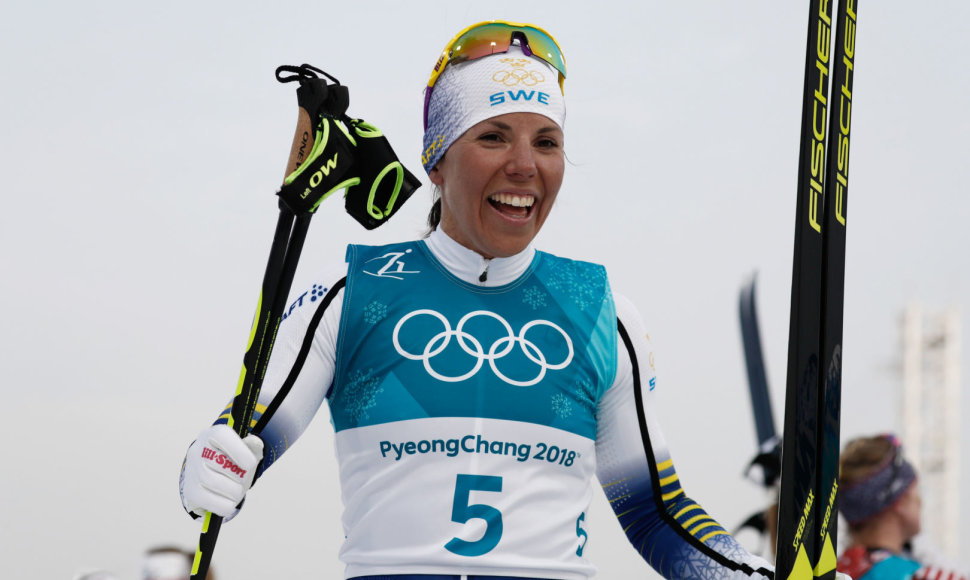 Charlotte Kalla iškovojo olimpinį auksą skeletono rungtyje.