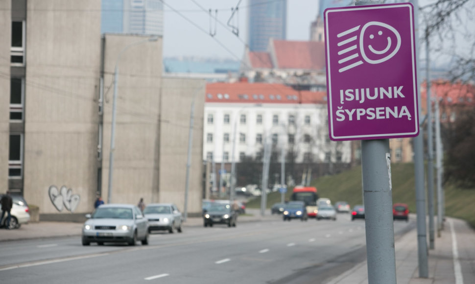 „Įsijunk šypseną“ kelio ženklo atidengimas Vilniuje