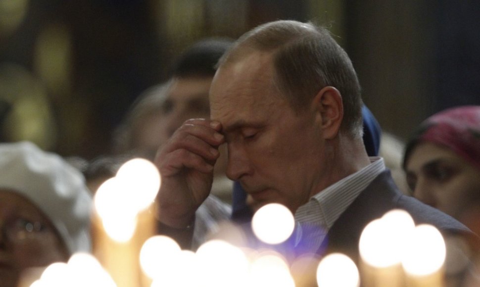 Vladimiras Putinas ortodoksų Kalėdų pamaldose