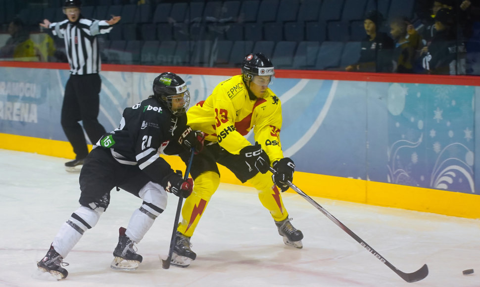 Elektrėnų „Energija“ – Vilniaus „7bet-Hockey Punks“ rungtynių akimirka.