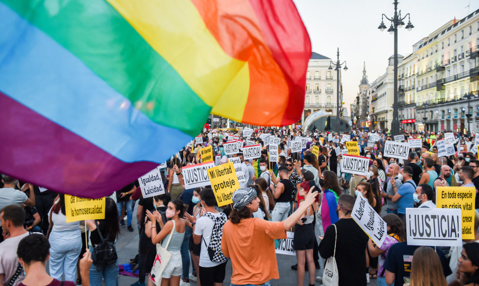LGBT bendruomenės protestas Madride