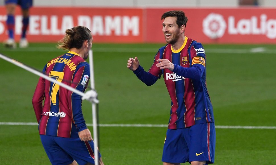 Antoine'as Griezmannas ir Lionelis Messi