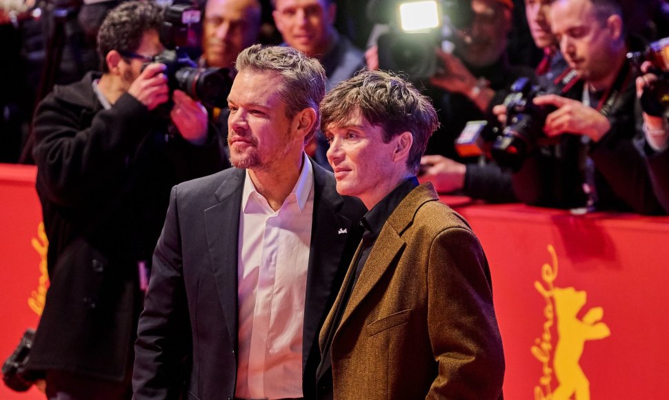 Mattas Damonas ir Cillianas Murphy Berlyno kino festivalyje