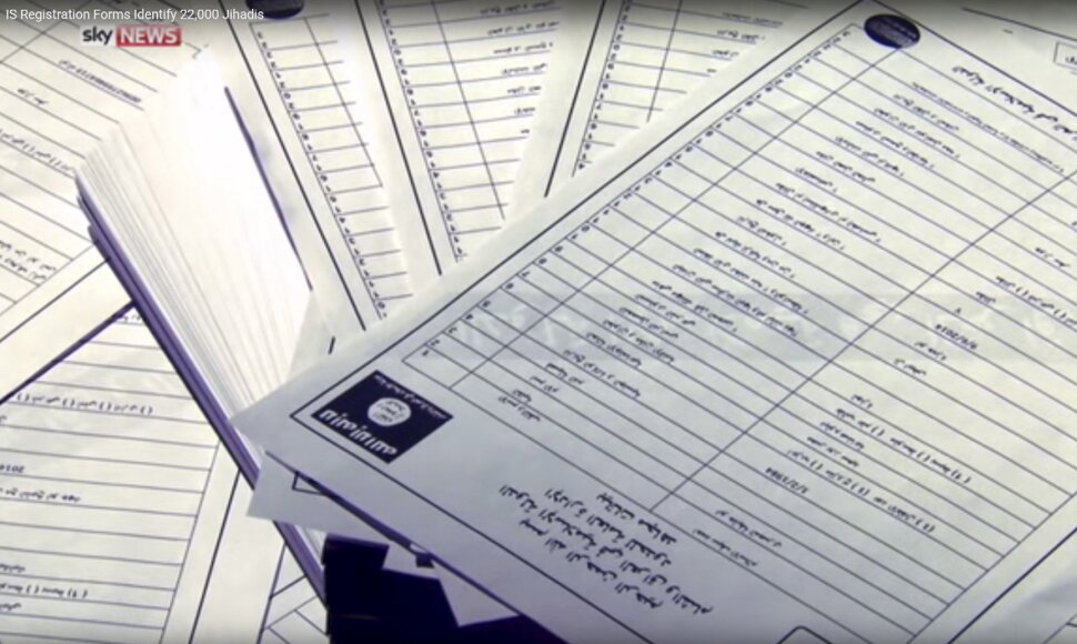 Džihadistų registracijos dokumentai