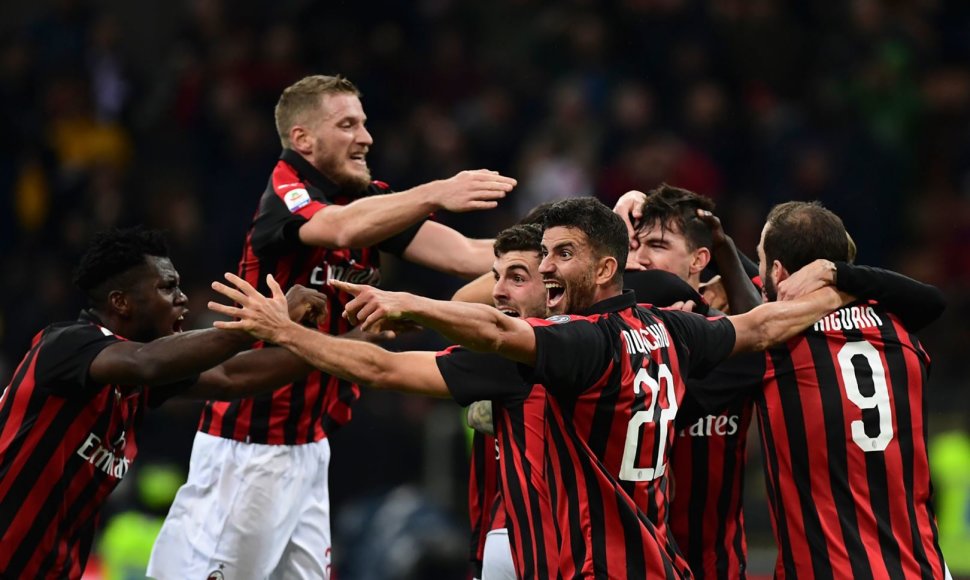 „Milan“ futbolininkų triumfas